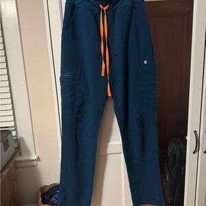 Figs Blue Yola with Orange Drawstring